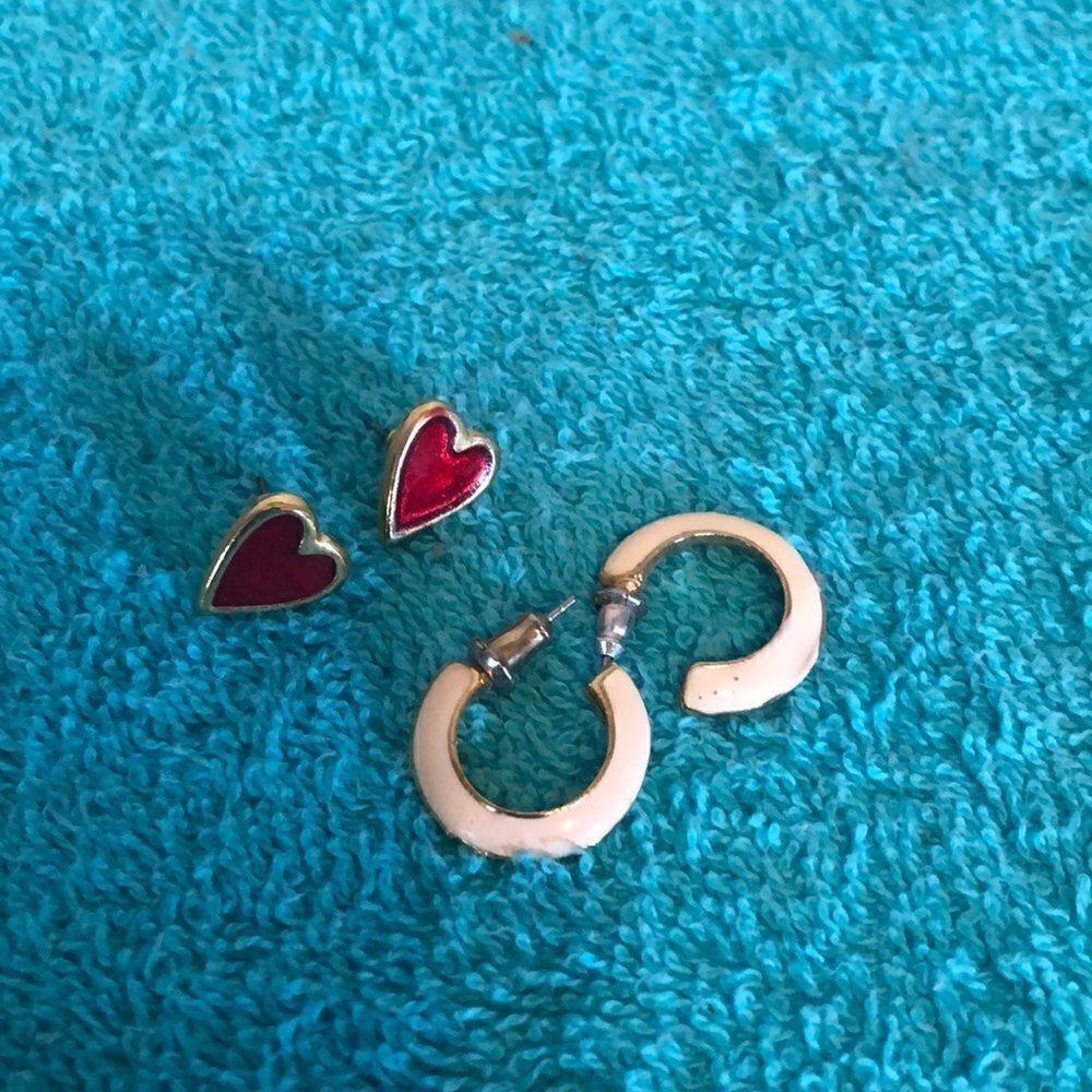 Heart and Hoop Earrings 